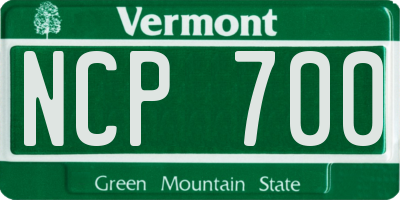 VT license plate NCP700