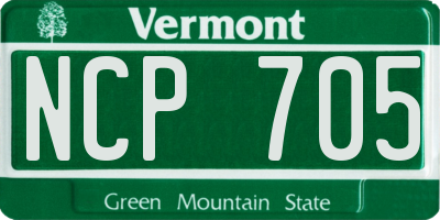 VT license plate NCP705
