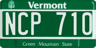 VT license plate NCP710