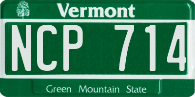 VT license plate NCP714