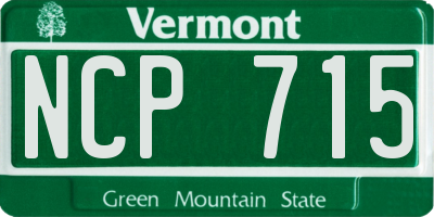 VT license plate NCP715