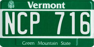 VT license plate NCP716
