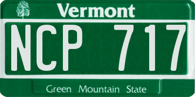 VT license plate NCP717