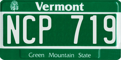 VT license plate NCP719