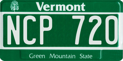 VT license plate NCP720
