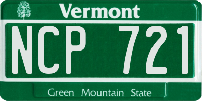 VT license plate NCP721