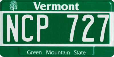 VT license plate NCP727