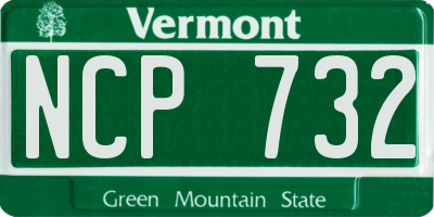 VT license plate NCP732