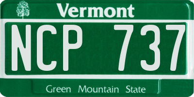 VT license plate NCP737