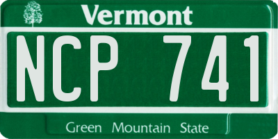 VT license plate NCP741