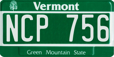 VT license plate NCP756