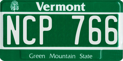 VT license plate NCP766