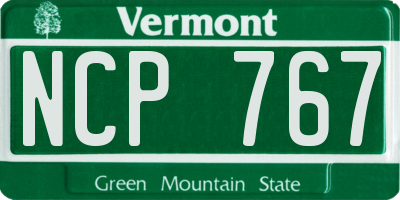 VT license plate NCP767