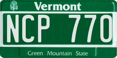 VT license plate NCP770