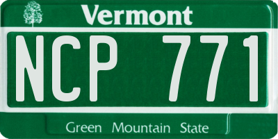 VT license plate NCP771