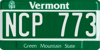 VT license plate NCP773