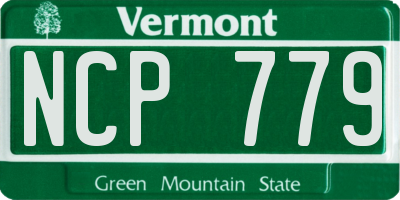 VT license plate NCP779