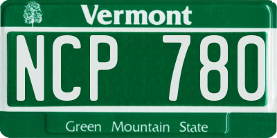 VT license plate NCP780