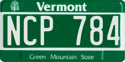 VT license plate NCP784