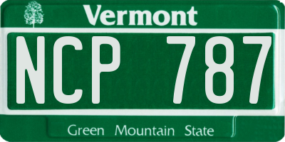 VT license plate NCP787