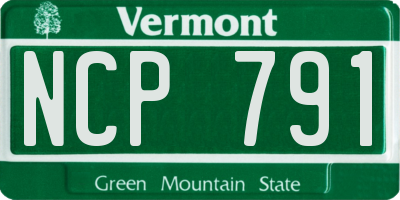 VT license plate NCP791