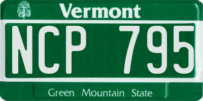 VT license plate NCP795
