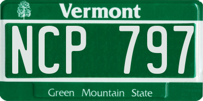 VT license plate NCP797