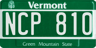 VT license plate NCP810