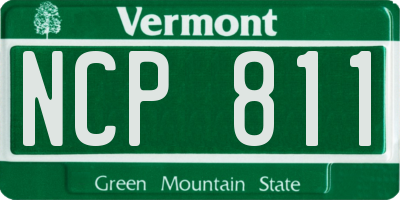 VT license plate NCP811
