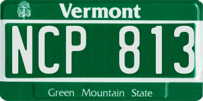 VT license plate NCP813