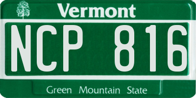 VT license plate NCP816
