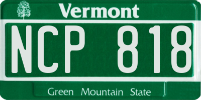 VT license plate NCP818