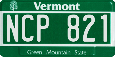 VT license plate NCP821
