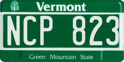 VT license plate NCP823