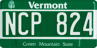 VT license plate NCP824
