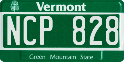 VT license plate NCP828