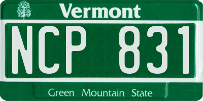 VT license plate NCP831