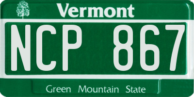VT license plate NCP867