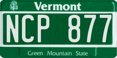 VT license plate NCP877