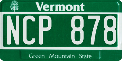 VT license plate NCP878