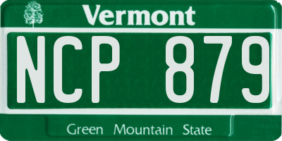 VT license plate NCP879
