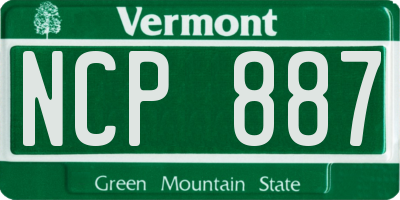 VT license plate NCP887