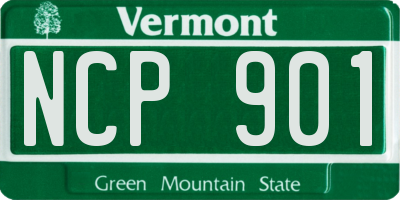 VT license plate NCP901
