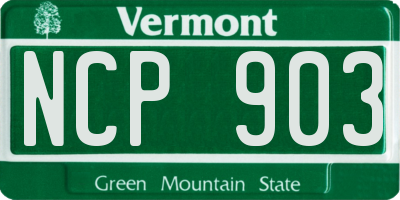 VT license plate NCP903