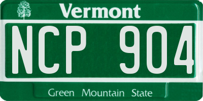 VT license plate NCP904