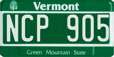 VT license plate NCP905