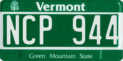 VT license plate NCP944