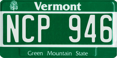 VT license plate NCP946