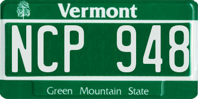 VT license plate NCP948