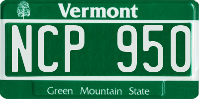 VT license plate NCP950